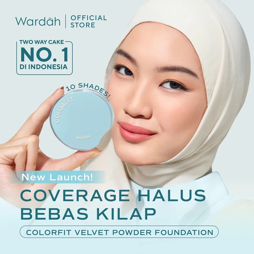 WARDAH Colorfit Velvet Powder Foundation 11GR |Powder Foundation | Full Case | Refill | Bedak Padat 