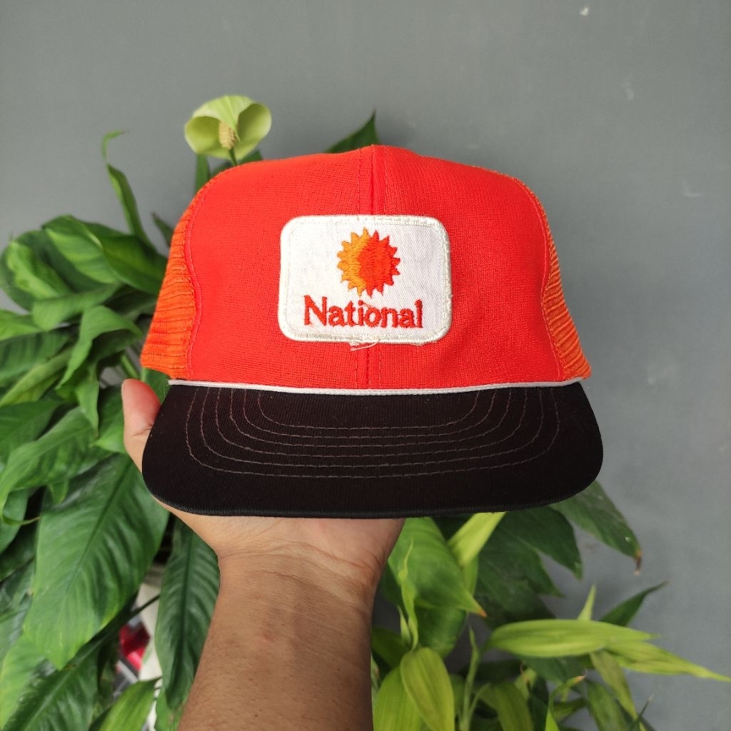 TOPI VINTAGE NATI0NAL SUNK1NG AIRL1NES PATCH TRUCKER