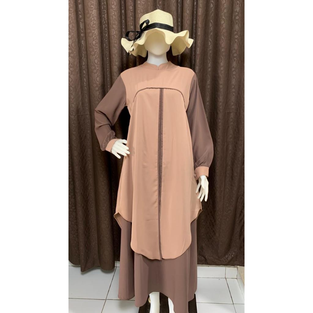 dress gamis zalora roberto premium  wanita muslimmah