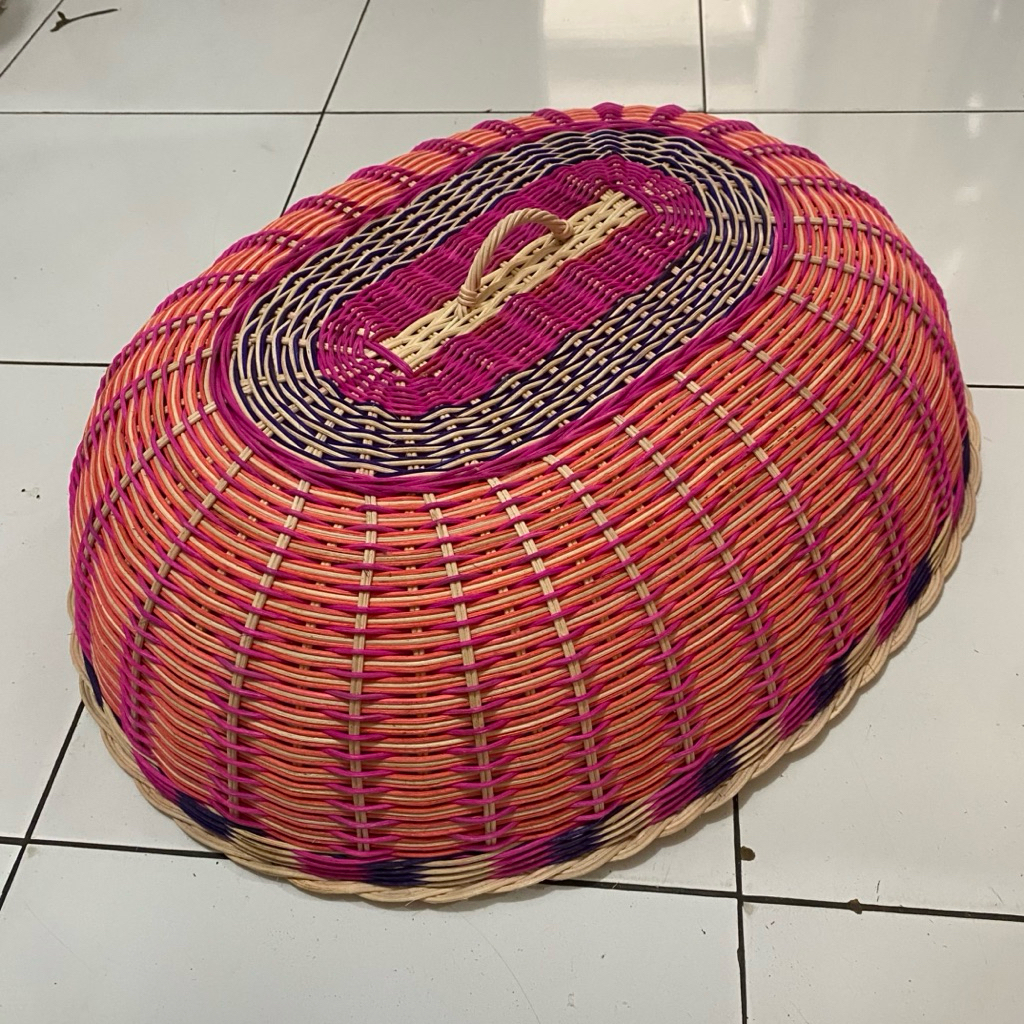 Tudung saji rotan asli ukuran besar / tutup saji rotan penutup makanan