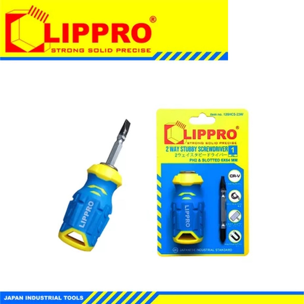 Lippro Obeng Mini 2 Way - Obeng Cebol Bolak Balik Stubby 126HCS-23W