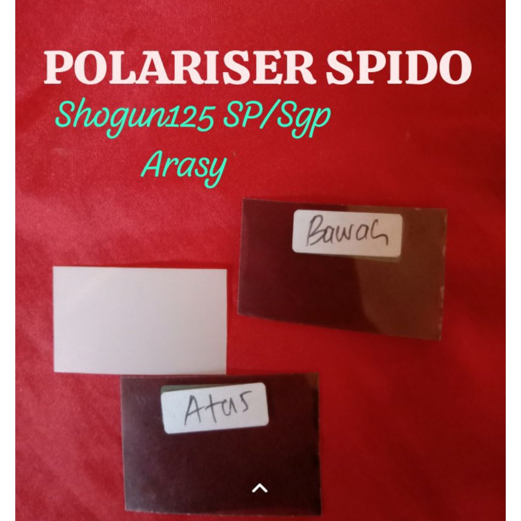 Lapisan sticker polariser polarizer polaris Lcd speedometer motor suzuki shogun 125