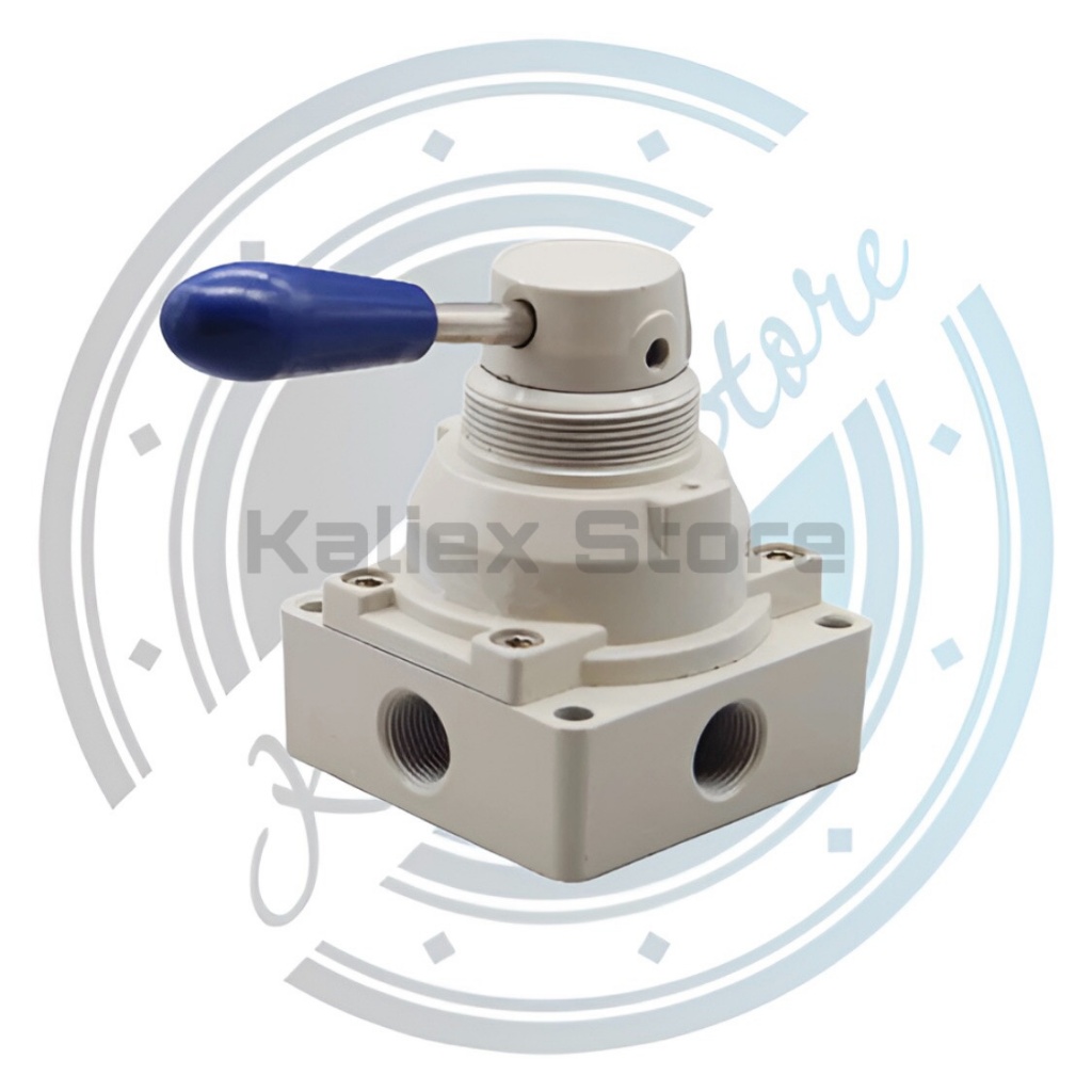 4HV230-08 - Hand Lever Valve Pneumatic 4 Way 3 Position Drat 1/4 Inch - 4HV210 08 - Kaliex Store