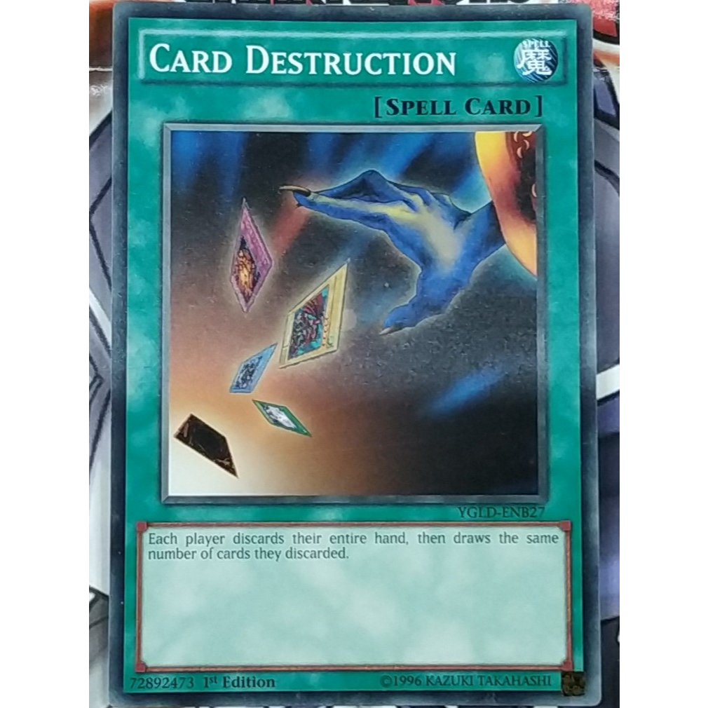 Card Destruction - YGLD-ENB27 - Common - Spell Card - YuGiOh Trading Card Game ORIGINAL