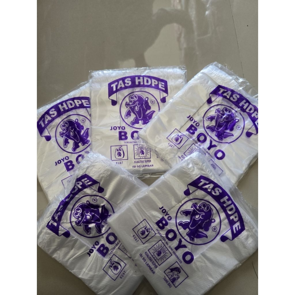 TERMURAH - KANTONG PLASTIK KRESEK HDPE EKONOMIS 15 JOYO BOYO / KRESEK PUTIH EKONOMIS 15