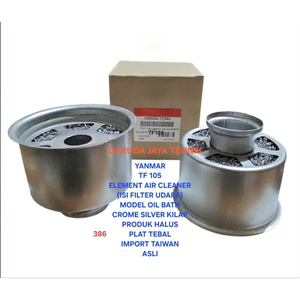 Filter udara saringan hawa yanmar tf105 model oil bath milenium model baru. Import taiwan asli. Elem
