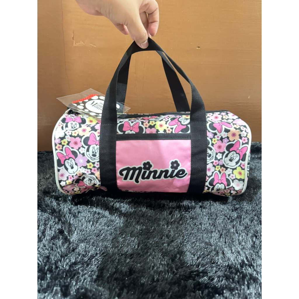 Tas Tabung Karakter Minnie Mouse Disney size 30x11x15cm Original / Tas Bentuk Tabung Karakter Minnie