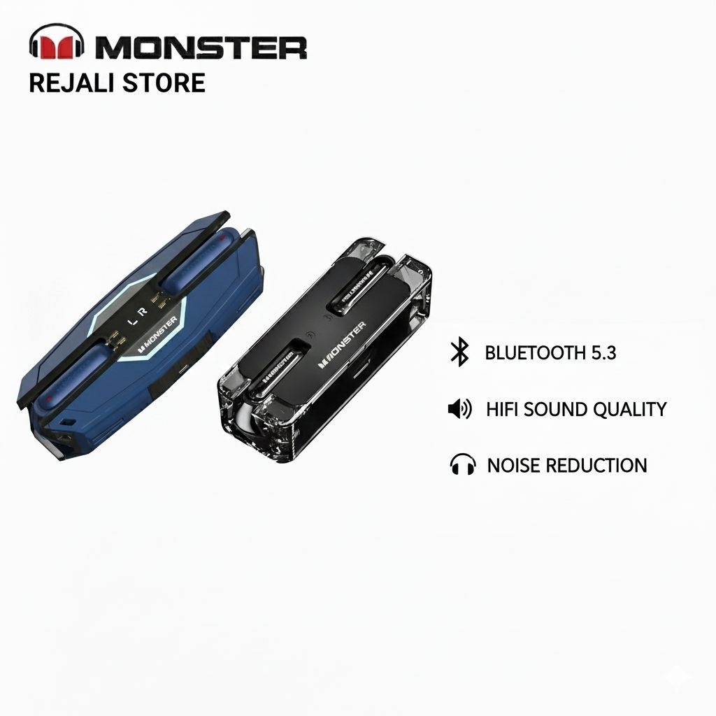 [PRELOVED] Monster XKT08 & Monster XKT08 Pro Headset True Wireless Earphone Gaming (Baca Deskripsi)