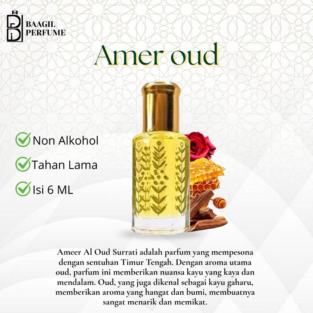 parfum Amer Oud/Amer Oud/bibit Amer Oud/parfum bibit/minyak wangi [6ml]