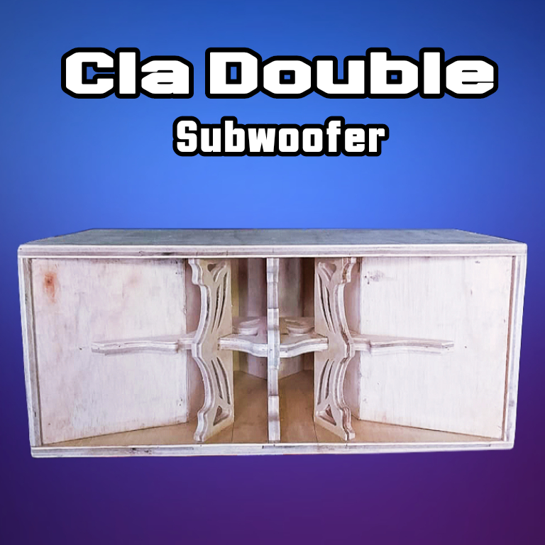 Box speaker Cla Double 8 inch subwoofer bahan 12 mm cocok untuk pelengkap sound miniatur 1 set anda