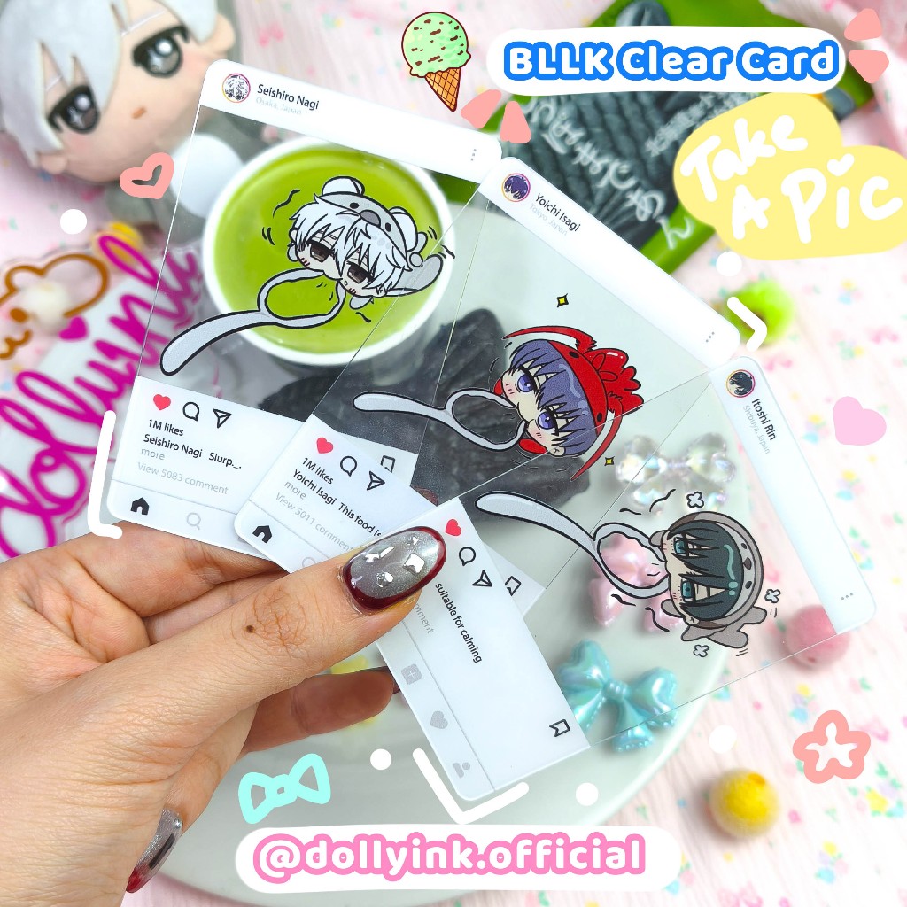 [READY STOCK]Blue Lock Clear Card by dollyink/Photocard Blue Lock