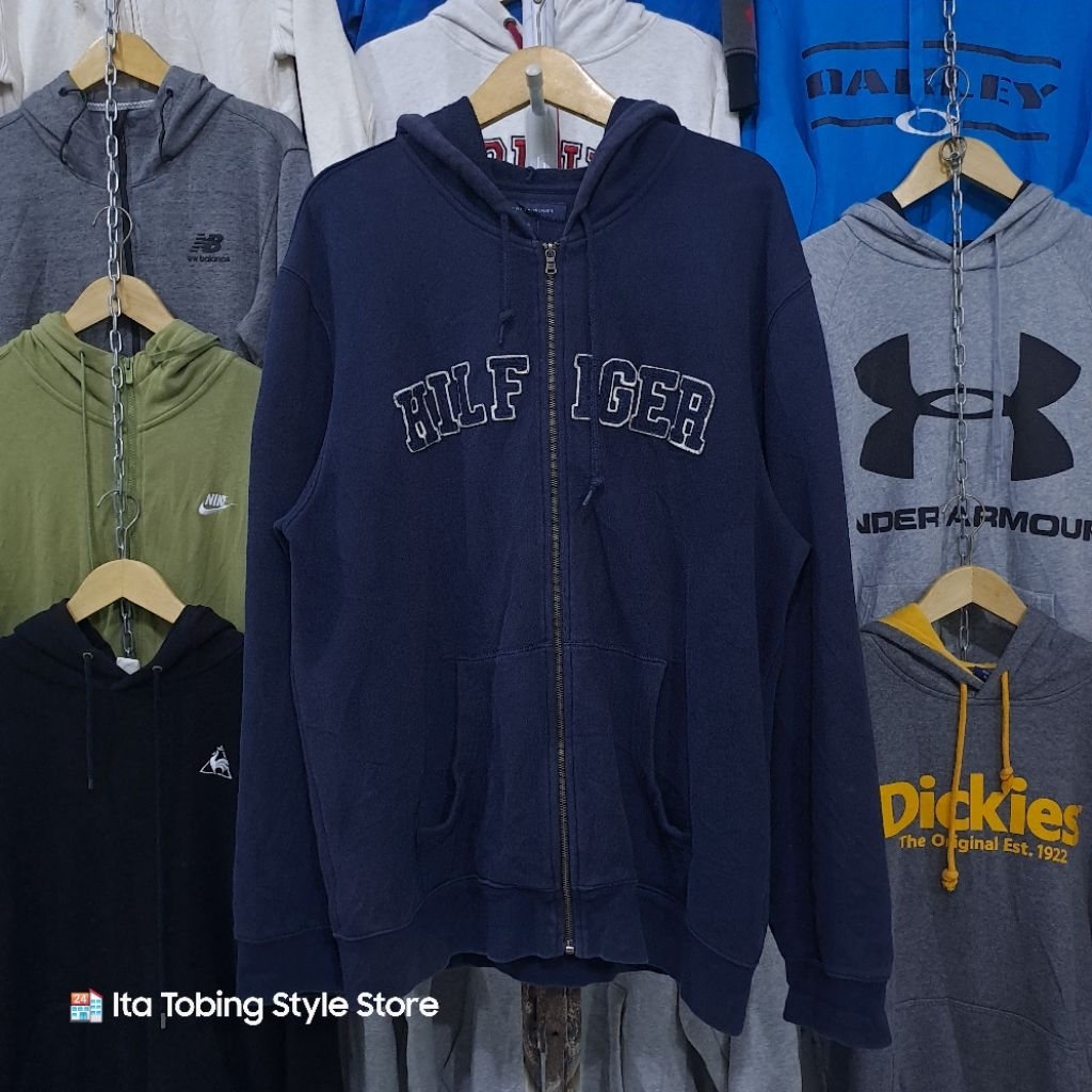 Zipper Hoodie Tommy Hilfiger Navy Size 2XL