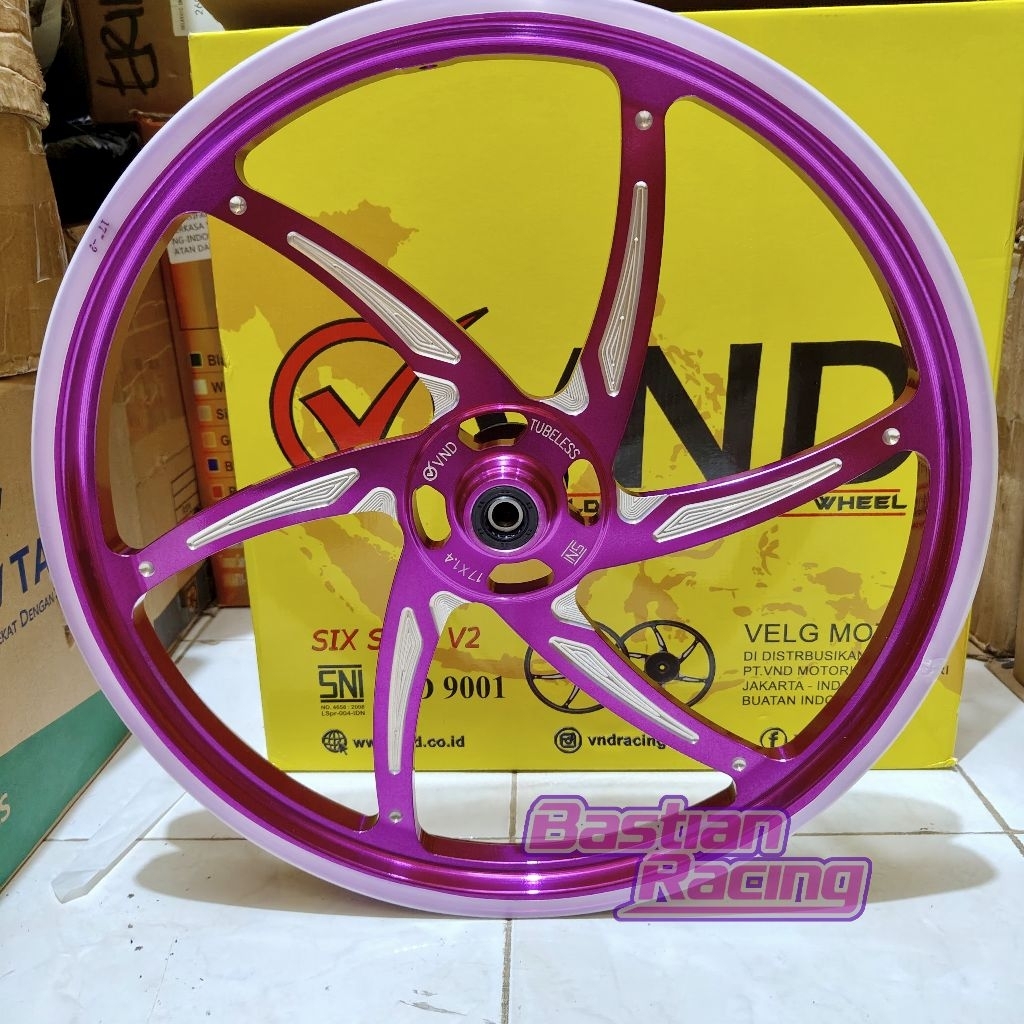 VELG RACING VND SIX STAR V2 RING 17 UKURAN 140X17 140X17 VARIO 150 VARIO 125 BEAT SCOOPY VARIO 110 G