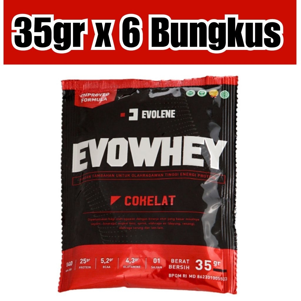 EVOLENE Evowhey Ptotein Cokelat 6Lbs 210gr - Bungkus Suplemen Isolate Susu Penambah Berat Badan