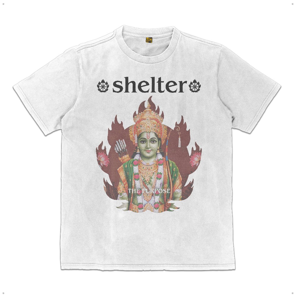 Kaos Shelter The Purpose Hare Krishna Hardcore Punk Kaos Tebal T Shirt 16s Heavyweight Putih