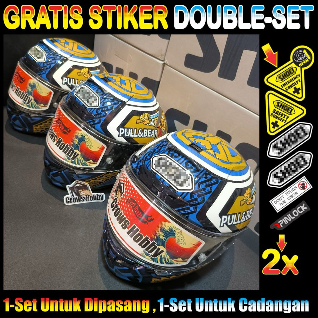 Helm Clone Shoei X14 Grade A copy replika motif Marquez Montegi 3