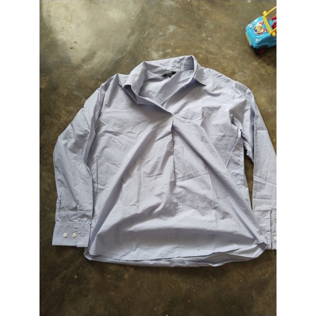 kemeja poplin wanita lilak topten ld 115