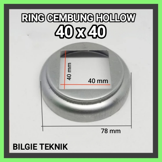 Ring Bulat Pipa Hollow 4X4 Kaki Ring Cembung Ornamen Aksesoris Pintu Pagar Besi Ring Pipa Hollo Besi