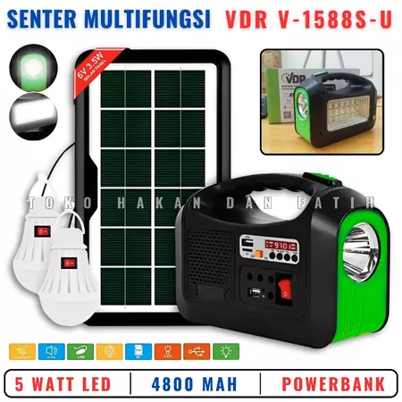 EMERGENCY LAMP SOLAR PANEL V-1588 VDR - SENTER TENAGA SURYA