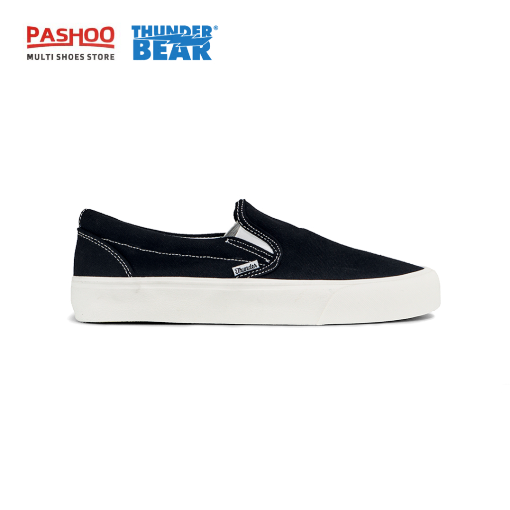 THUNDERBEAR | VOLTAIRE SLIP-ON BLACK WHITE | Sneakers Casual Original