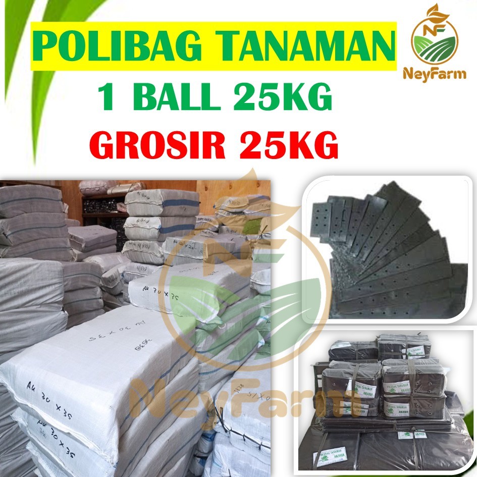 Grosir Polybag 1 Ball 25kg Termurah Polibag Tanaman Ukuran 10x12 12x12 12x15 15x15 15x20 18x18 20x20