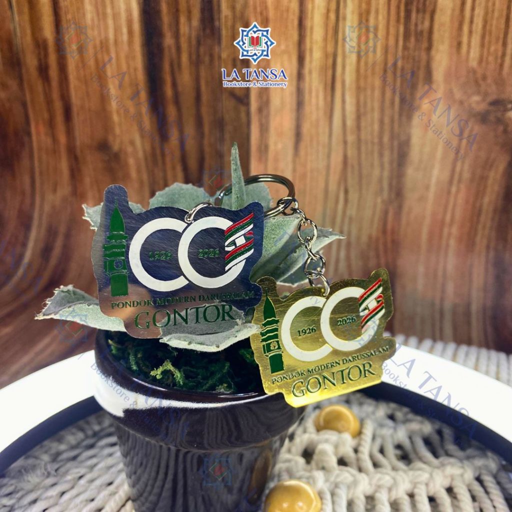 Gantungan Kunci Special 100 Tahun Gontor Kuningan & Stainless