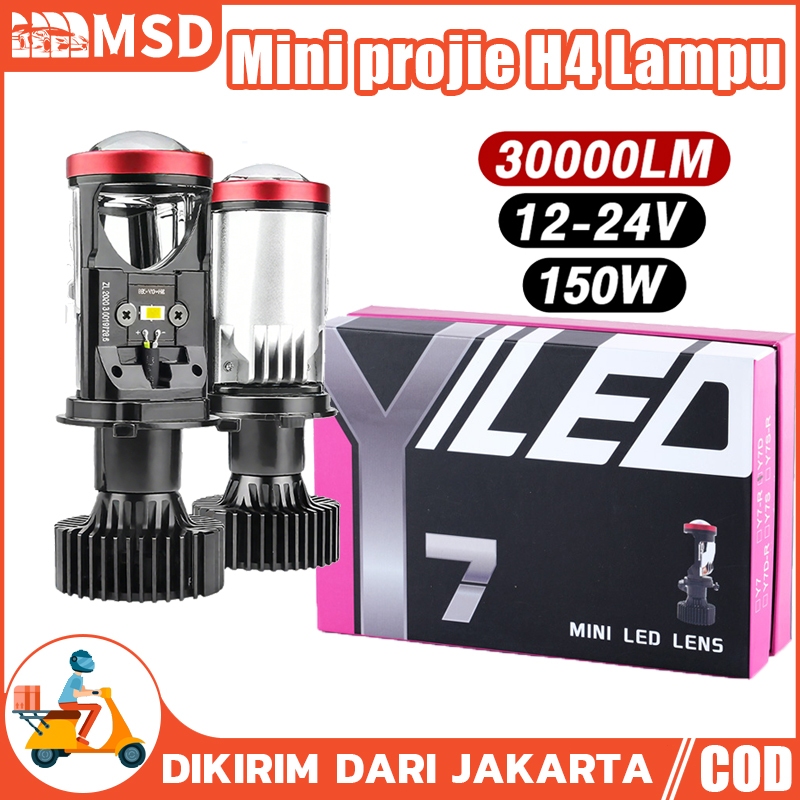 LAMPU LED MOBIL MOTOR Y7D H4 MINI PROJEKTOR PROJIE Y7D ORIGINAL SUPER TERANG