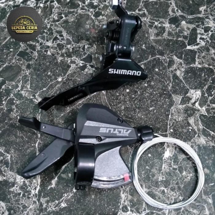 Shifter FD Shimano Altus M370 TZ31 3Speed Kiri Left Original
