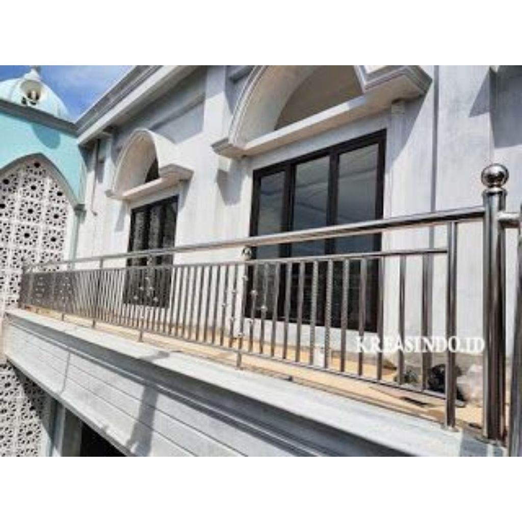 pagar, balkon, railing tangga staenlessteal