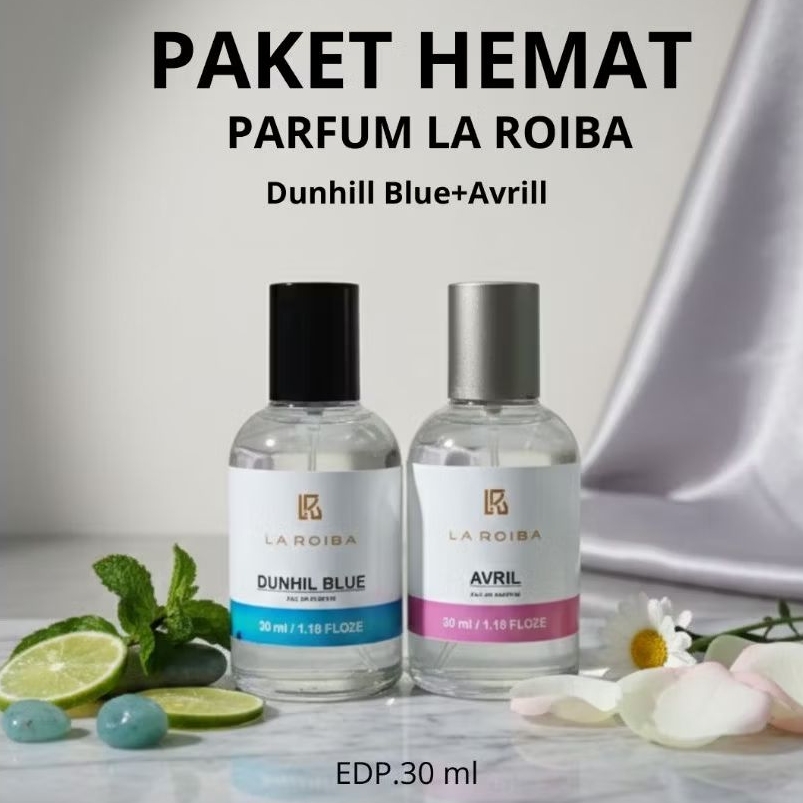 Paket Hemat 2 botol Parfum La Roiba Dunhill Blue+Avrill 30ML