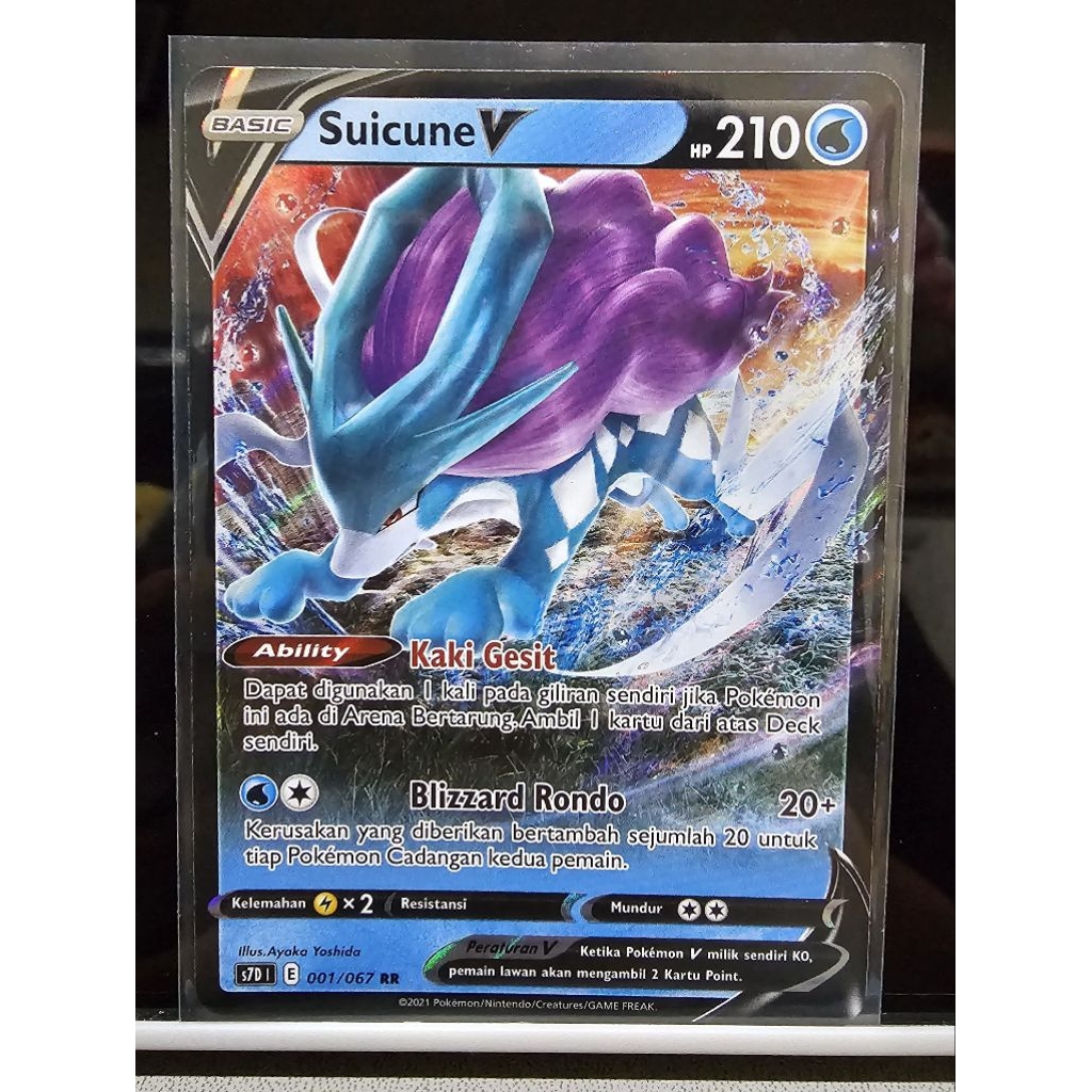 Kartu Pokemon Pencakar Langit Sempurna - Suicune V RR 001/067