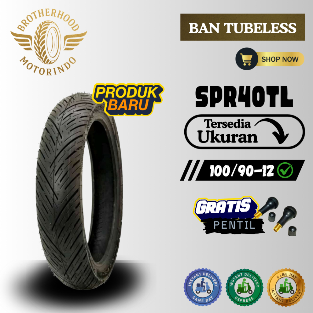 BAN ASPIRA MAXIO SPR40 TUBBLES (100/90-12 / BAN MOTOR MATIC / BAN TUBBLES RING 12 / BAN MOTOR BEAT V