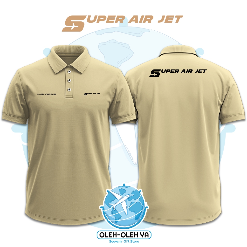 Oleh Oleh Ya Kaos Kerah Wangki Polo Shirt Kaos Kerja Wangki - Super Air Jet - Sablon DTF Bordir O2Y-
