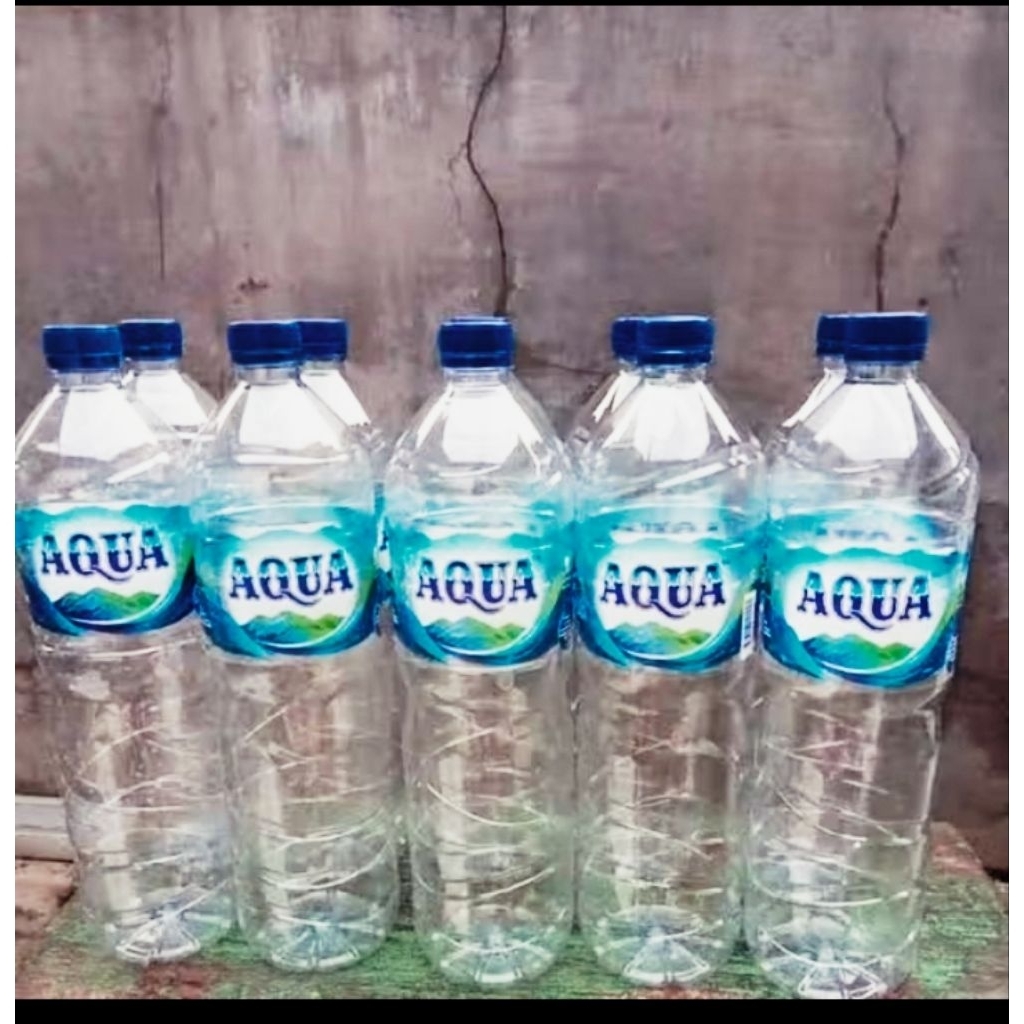 BOTOL PLASTIK 1'5 LITER+TUTUP 50 PCS/25 PCS/12 PCS(BOTOL BEKAS BERSIH SIAP)