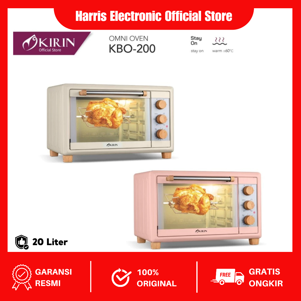 Kirin Omni Oven 20 Liter KBO-200 | Oven Listrik Low Watt | Pemanggang