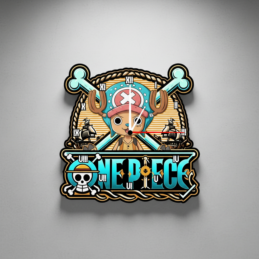 PROMO Jam Dinding Ukir One Piece Desain Eksklusif