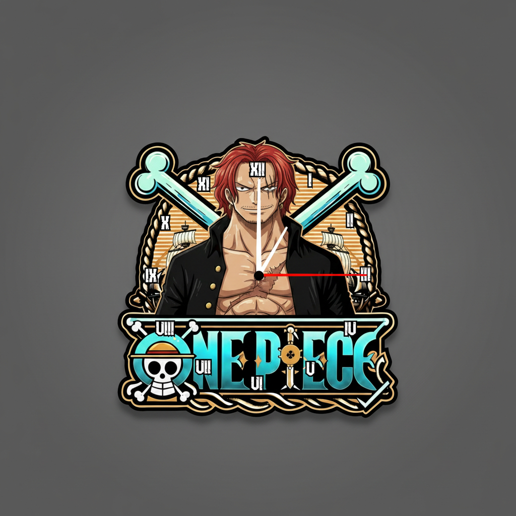 DISKON Jam Dinding Ukir One Piece Desain Eksklusif