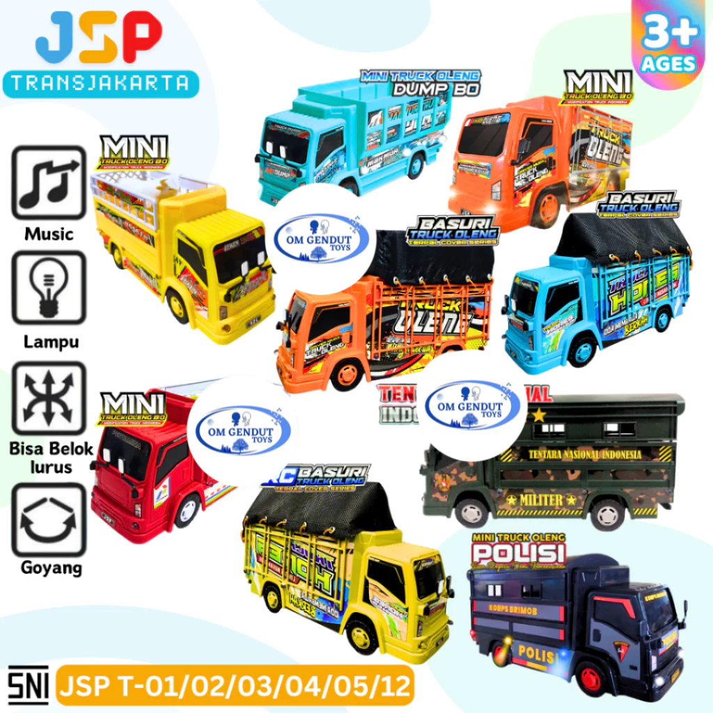 Gt Mainan Anak Basuri Mini Truck Oleng Jsp Kode T01/04/05