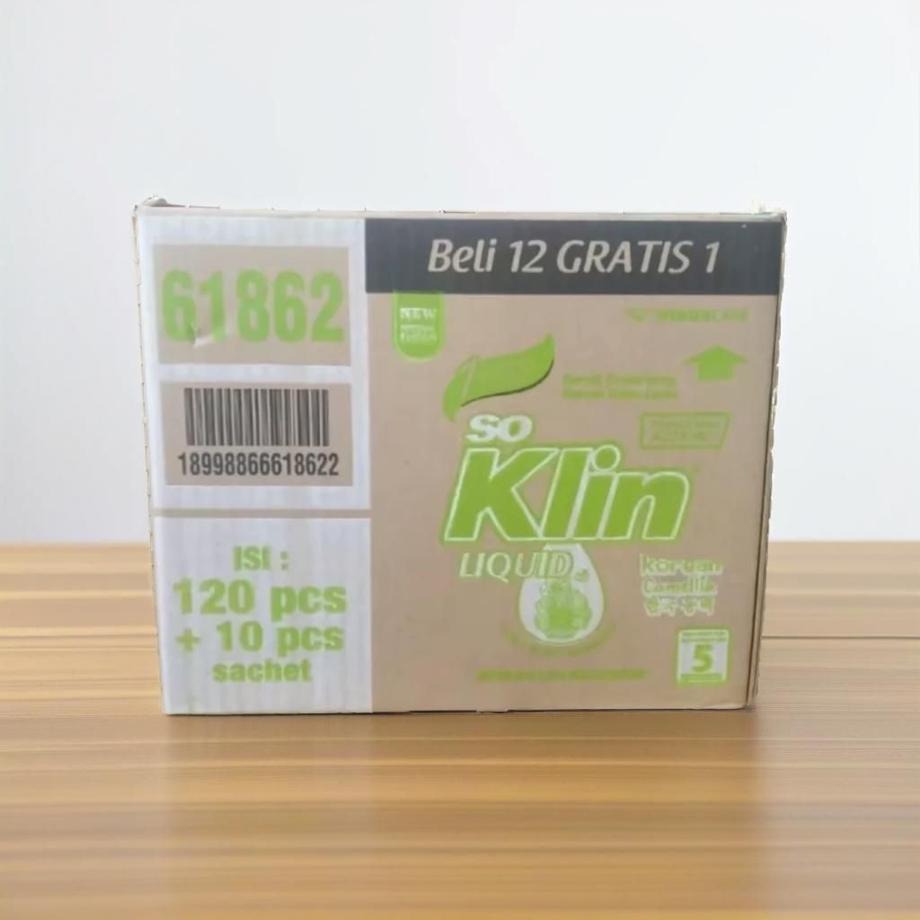 1 dus SOklin Liquid cair 20 ML 130 sachet eceran 500 So KLIN 120+10 PCS
