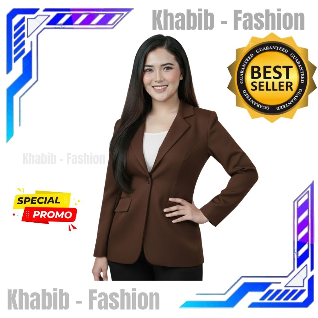 JAS FORMAL / JAS RESMI / JAS ALMAMATER / JAS WISUDA / JAS BLAZER WANITA WARNA COKLAT TERLARIS