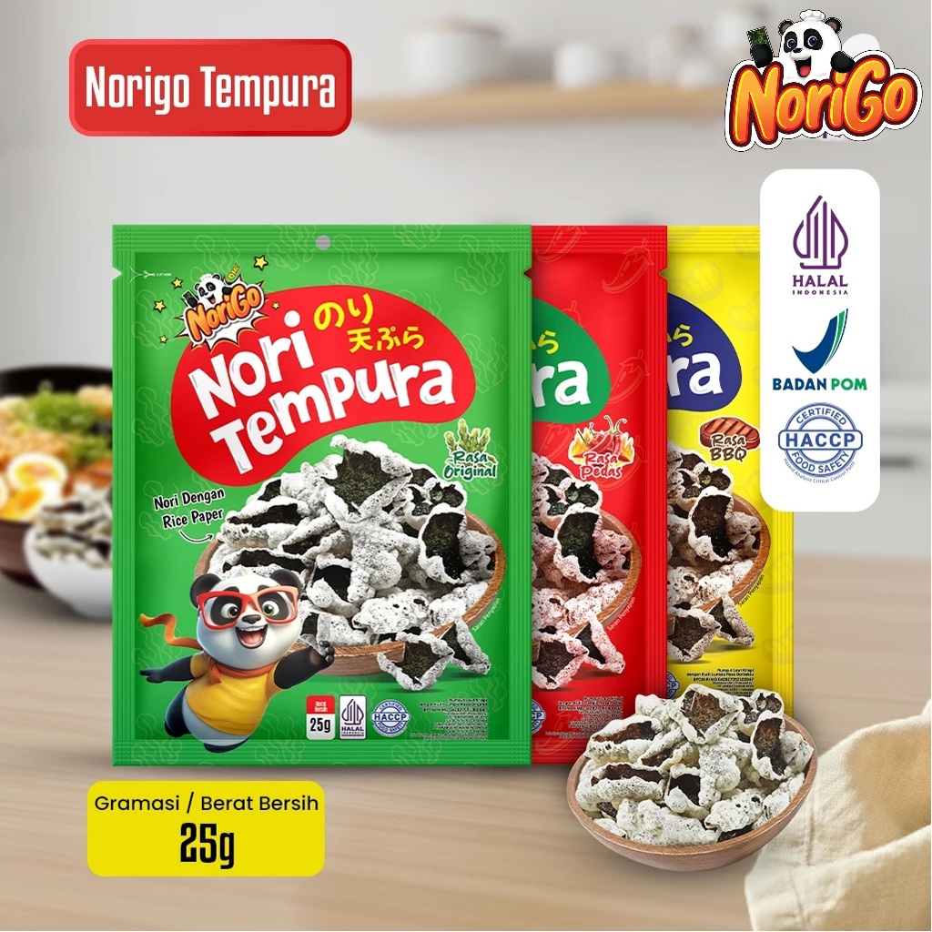 [HALAL] NORIGO NORI TEMPURA 25GR / SNACK NORI / SNACK RUMPUT LAUT