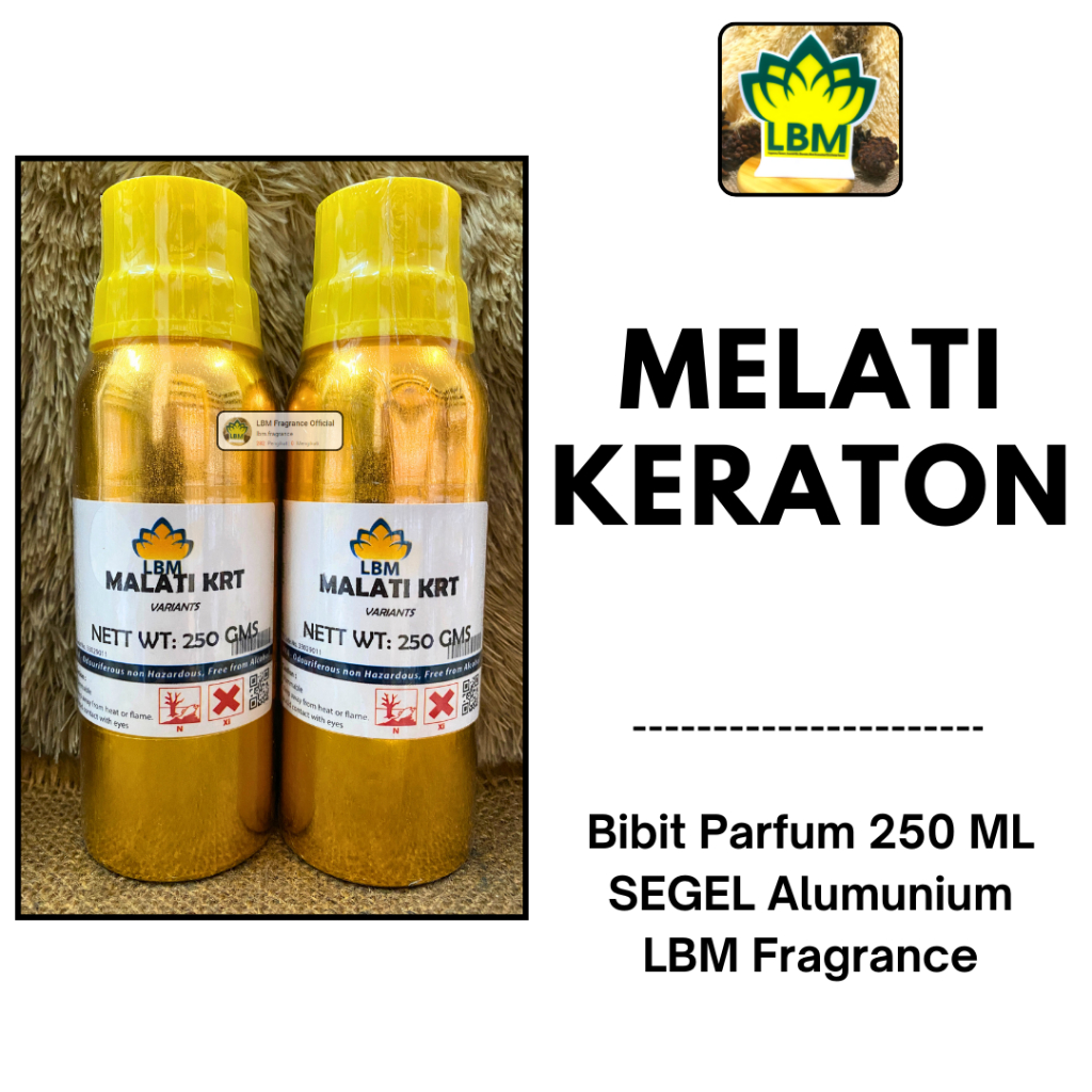 Bibit Parfum MELATI KRATON ( 250 ML SEGEL Alumunium ) LBM Fragrance - Biang Minyak Wangi jasmin Non 