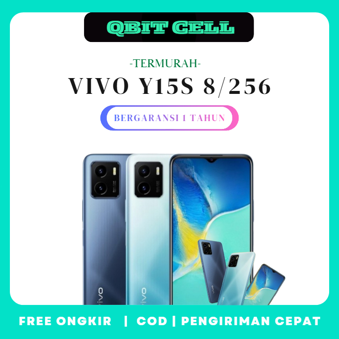 HP Smartphone Android VIVO Y15S RAM 8/256GB 4G BERGARANSI DISTRIBUTOR 12 BULAN
