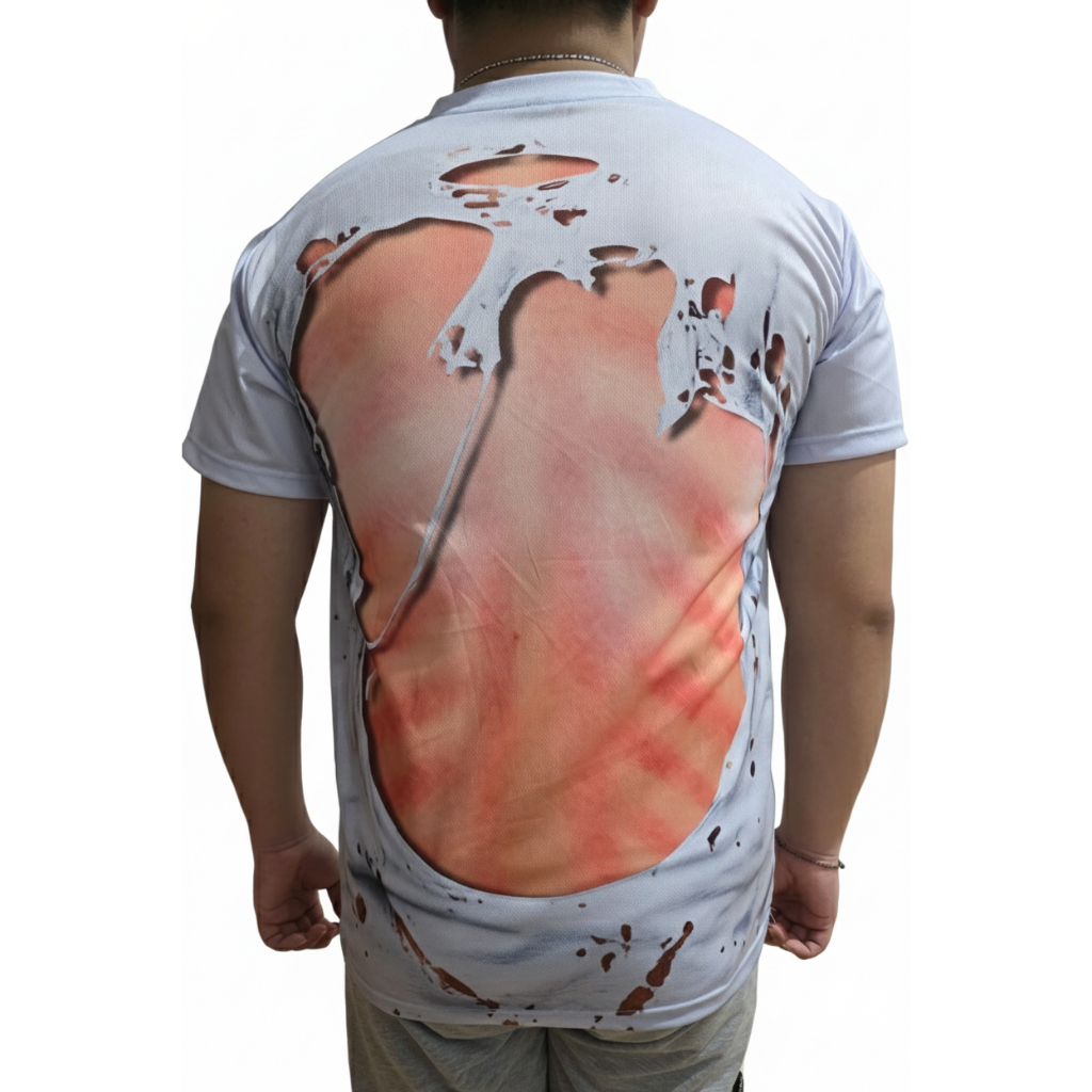 TIPE 2 KAOS PRIA PRINT SUBLIMASI MOTIF SOBEK-SOBEK KEROK MASUK ANGIN | KaosLucu.ID