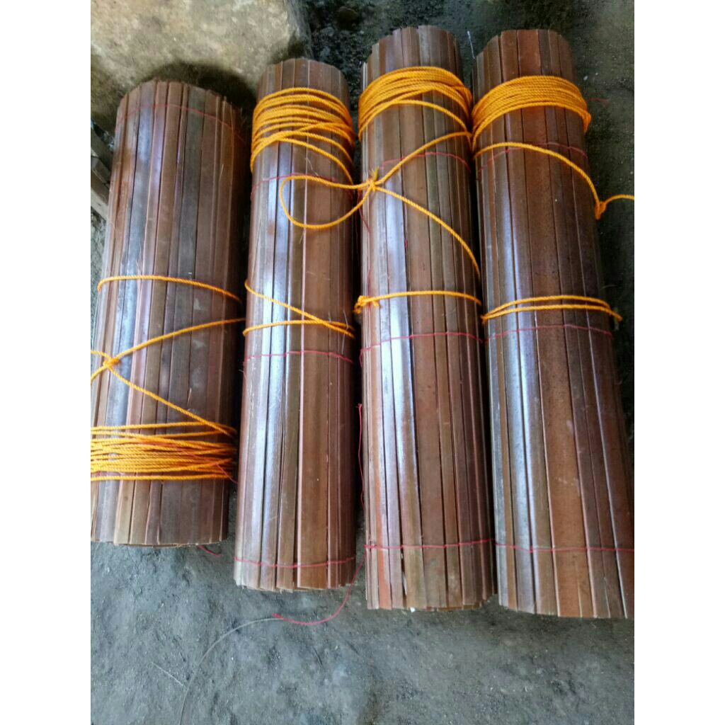 Tirai Kerei Oudour Jendela Bahan Kulit Bambu