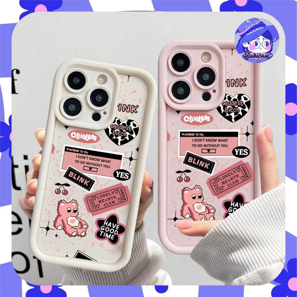 Bear Blink printing astro case samsung a25 a55 a15 a23 j7 j2 j6 plus prime a23 a05s a21s a11 a14 a13