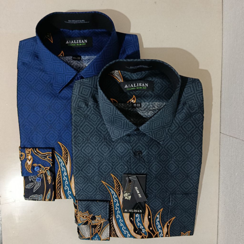 Alisan Batik Printing Motif Ekor Lengan Panjang Slimfit