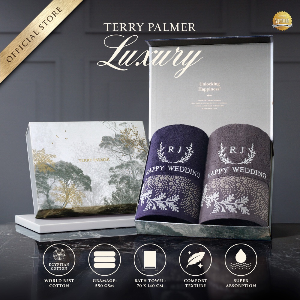 Terry Palmer Luxury - Zea (Handuk Couple Set) / Handuk Seserahan / Kado Pernikahan / Souvenir / Hadi