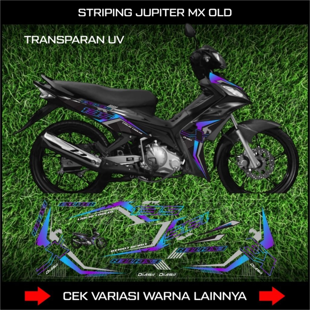 Striping UV Transparan Jupiter MX Old Lama / Decal Aksesoris Yamaha Jupiter MX 135 Lam