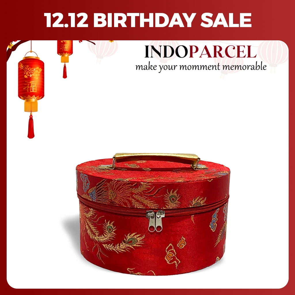 INDOPARCEL - Lucky Hampers Gift Box Hampers Beauty Kiss Imlek Kain Cheongsam Bungkus Kemasan Tas